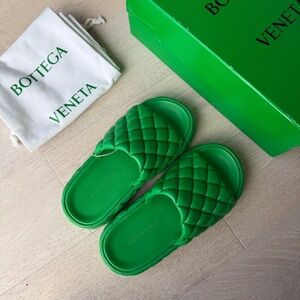 Bottega Veneta Padded Quilted Lambskin Slides